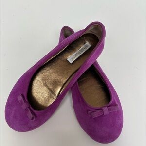 dolce and gabbana girl purple flat ballet shoes size 30
